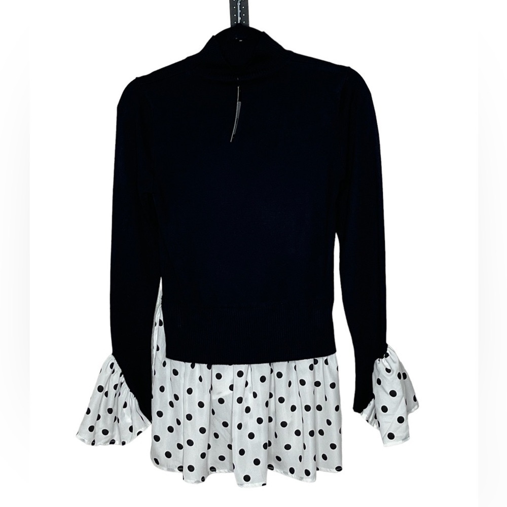 NWT New Look Spot Hem 2 in 1 Sweater Sz 4